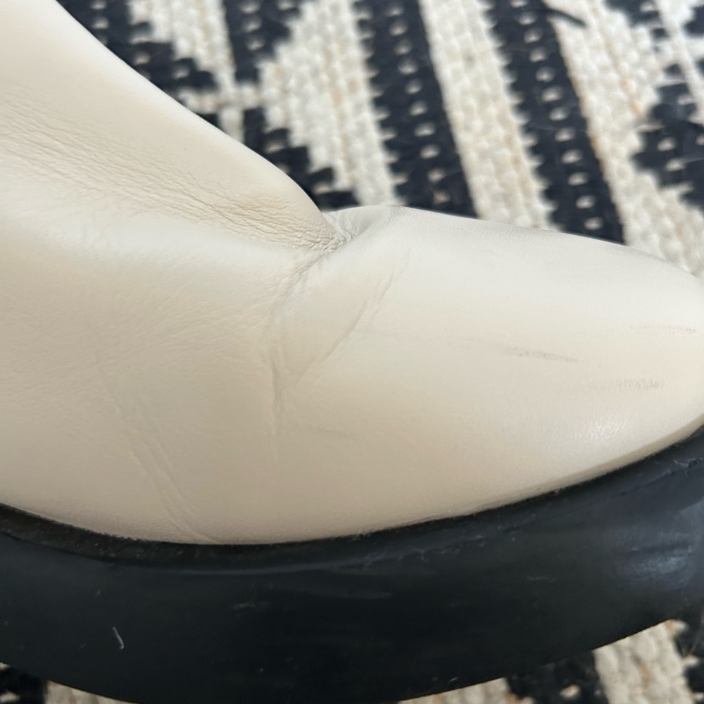 Franco Sarto off white motorcycle ankle boots - Picture 6 of 8